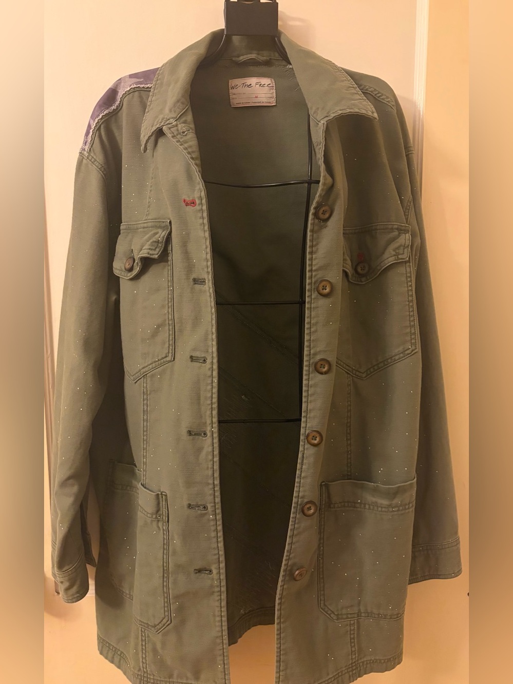 We The Free Olive Green Spruce military American flag 🇺🇸 Jacket - Picture 11 of 16